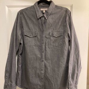 Banana Republic grey denim shirt- size XL